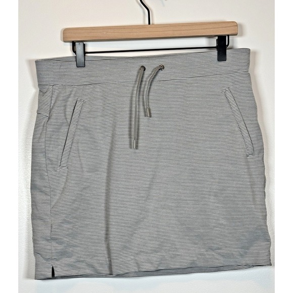Athleta Pants - Athleta‎ Women Athletic Skort Medium Tall Stripe Pull On Mini A Line Breathable